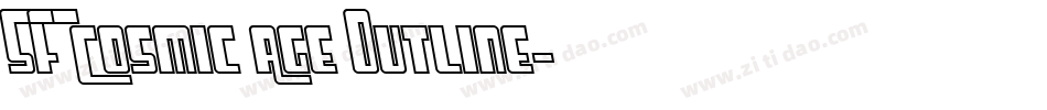 SF Cosmic Age Outline字体转换